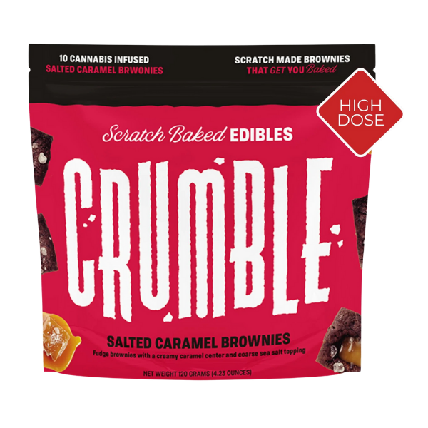 Crumble Edibles 10pk / 30mg D9 / Salted Caramel Brownies